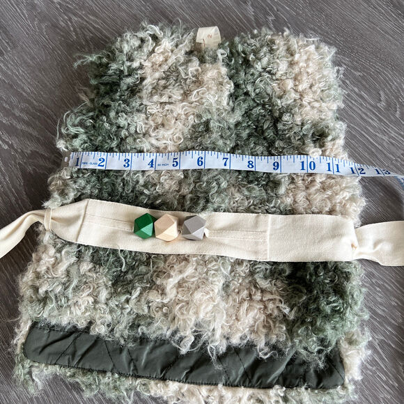 Tia Cibani Kids Bonfire Vest Girls 2T Green Fuzzy - Picture 7 of 13